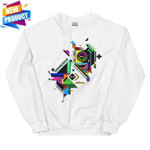 Load image into Gallery viewer, "GLITCH MODE" Crewneck Sweatshirt (WHITE)