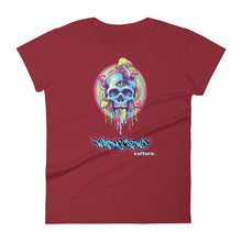 Load image into Gallery viewer, "MELTING SKULL" Women's Fitted T-shirt
